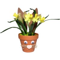 Bastelset Tontopf Hase von Prell, 6 Stück
