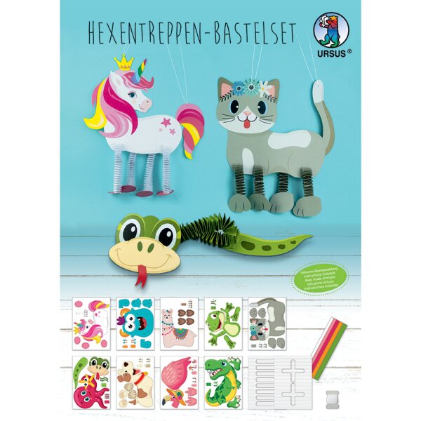 Bastelset Hexentreppe Tiere, 10 Stück