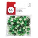 Holz Perlen Mischung FSC 100%, 8mm ø, poliert, SB-Btl 82Stück, grün Töne