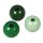 Holz Perlen Mischung FSC 100%, 8mm ø, poliert, SB-Btl 82Stück, grün Töne