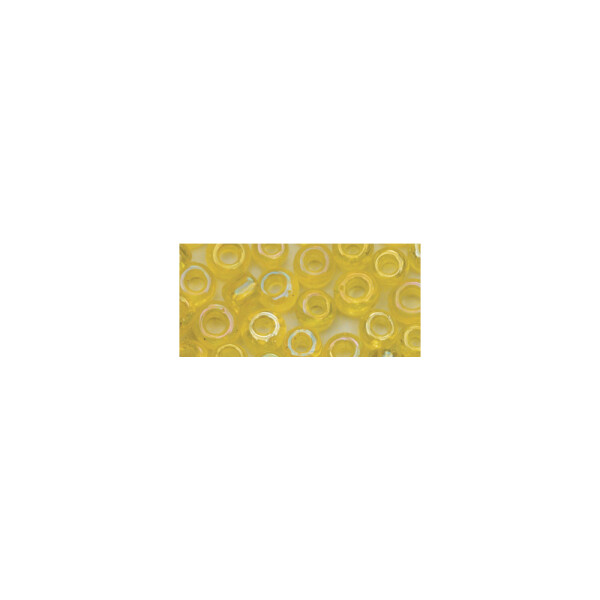Rocailles, 2,6 mm ø, transp.gelüstert, Dose 17g, gelb
