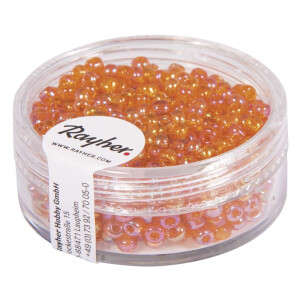 Rocailles, 2,6 mm ø, transp.gelüstert, Dose...