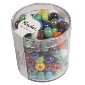Glas-Gro&szlig;lochradl, opak, &oslash; 5,4 mm, Dose 55g, gemischt