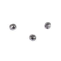 Glas Schliffperle, 3mm ø, Dose 100Stück, silber opak