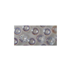 Glas-Gro&szlig;lochradl,transp.metallic, 9mm &oslash;