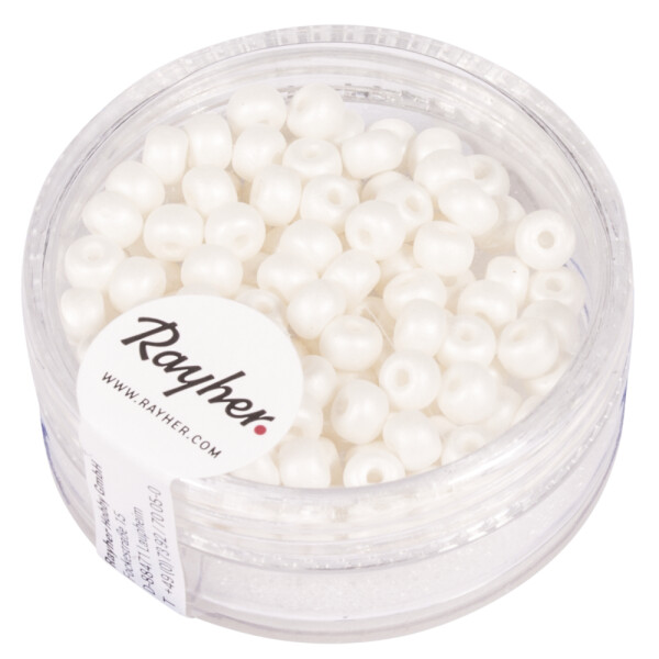 Silk-Bead Glas Rocailles, 4mm ø, Dose...