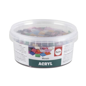 Acryl Mosaik Mix, Glitter, 1x1cm, ca. 1200Stück,...