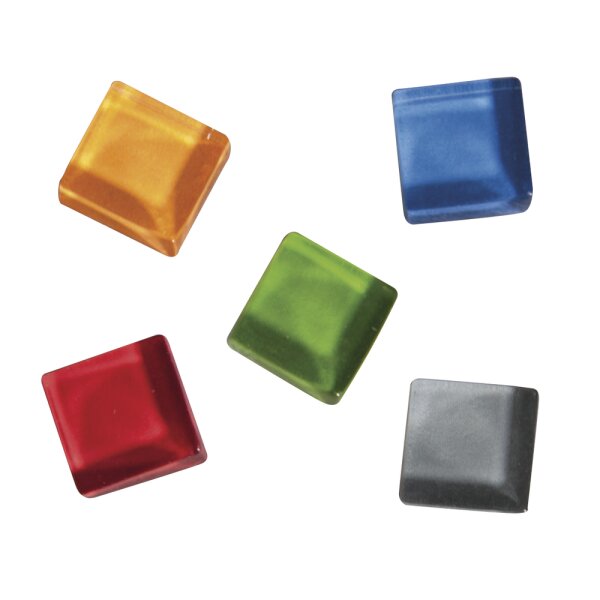 Soft Glas Mosaik Mix, 1x1cm, Dose 500g, bunt