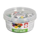 Soft Glas Mosaik Mix, 1x1cm, Dose 500g, bunt