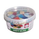 Soft Glas Mosaik Mix, 2x2cm, Dose 500g, bunt