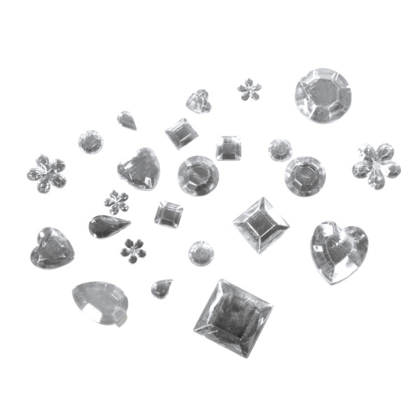 Acryl-Strass-Mix, versch. Formen, 5-14mm, SB-Btl...