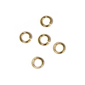 Ringel, rund, 4,6mm ø, 1mm, SB-Btl 30Stück, gold