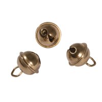 Deko-Metallglöckchen kugelförmig, 11mm ø, SB-Btl 10Stück, gold