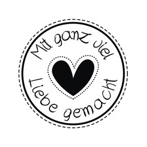 Stempel Mit Liebe, 3cm ø