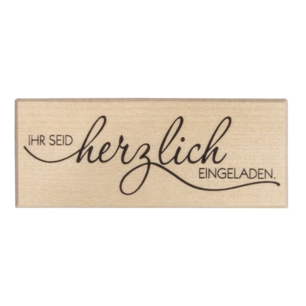 Stempel Herzlich eingeladen, 4x10cm