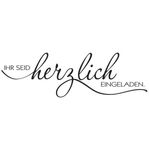 Stempel Herzlich eingeladen, 4x10cm