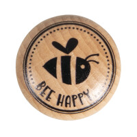 Stempel Bee happy, 3cm ø