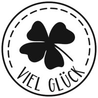 Stempel Viel Glück, 3cm ø