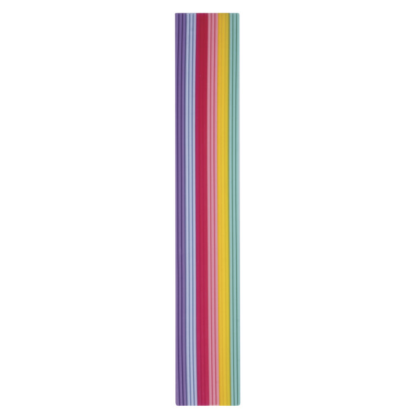 Wachs-Zierstreifen Pastell, 230x2mm, 6 Farben á 3 Streifen sortiert