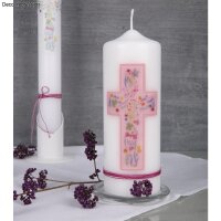 Wachsmotiv Florales Kreuz, 6,5x12cm, SB-Btl. 1Stück, bunt
