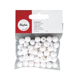 Wattekugeln, 10 mm ø, SB-Btl. 50 Stück
