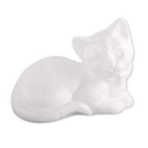 Styropor-Katze, liegend, 14 cm