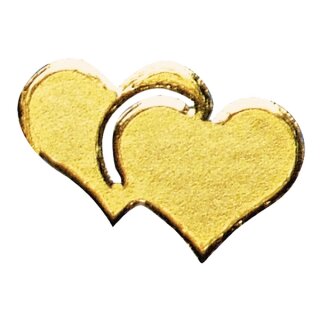 Klebemotiv: Herzen, Bogen 10x24,5 cm, gold