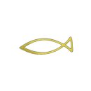 Klebemotiv: Christlicher Fisch, Bogen 10x24,5 cm, gold