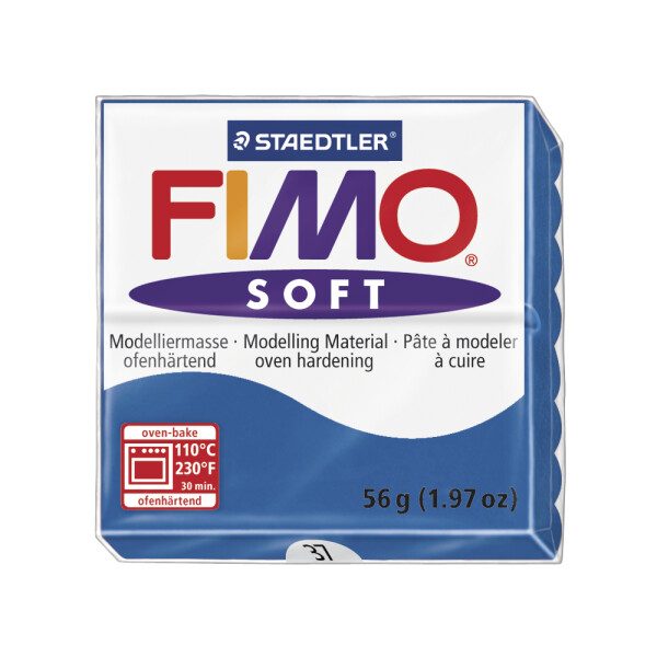 Fimo soft Modelliermasse, 57g, echtblau, 8020-37