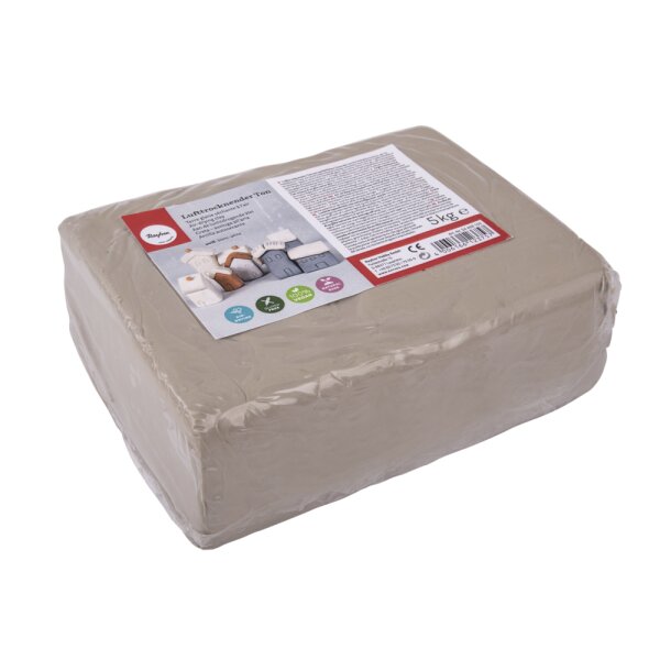 Lufttrocknender Ton, 5kg, weiß