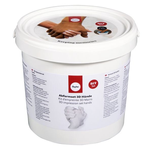 BP Abformset 3D Hände, 500g Abformmasse + 1.000g Raysin