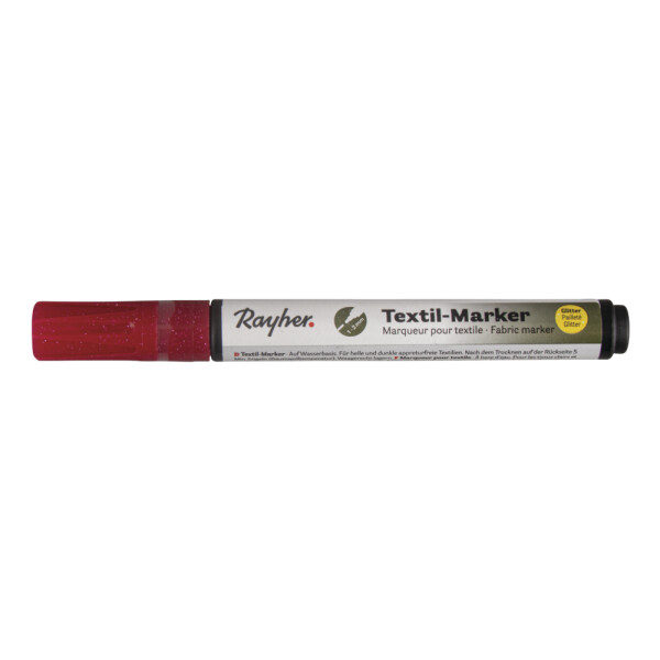Textil-Marker Glitter deckend, Rundspitze 1-2 mm, mit...