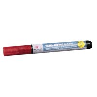 Textil-Marker Glitter deckend, Rundspitze 1-2 mm, mit Ventil, klassikrot