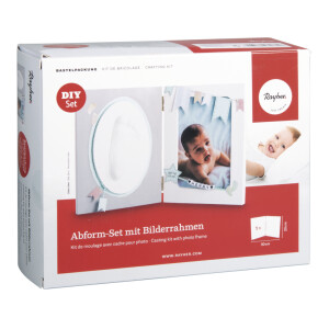 Abform - Set mit Bilderrahmen, Rahmen,30x20cm,Ausschnitt:2 mal 10x15cm
