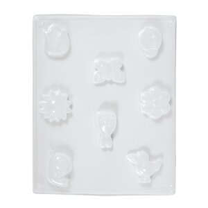 Gie&szlig;form: Fr&uuml;hlingsmotive, 8 Motive, 3-5cm, Gr&ouml;&szlig;e: 23,2x18,3cm