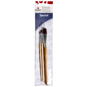 Pinselset Deco-Metall, FSC 100%, sortiert, SB-Btl 3St&uuml;ck