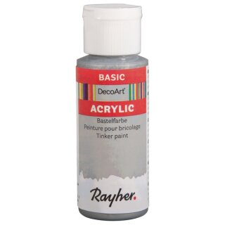 Acrylic-Bastelfarbe, Flasche 59 ml, brill.silber