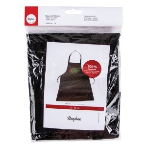 Baumwoll- Sch&uuml;rze, 70x95cm, SB-Btl 1St&uuml;ck, schwarz