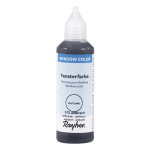 Konturenfarbe easy paint, Flasche 80 ml, anthrazit