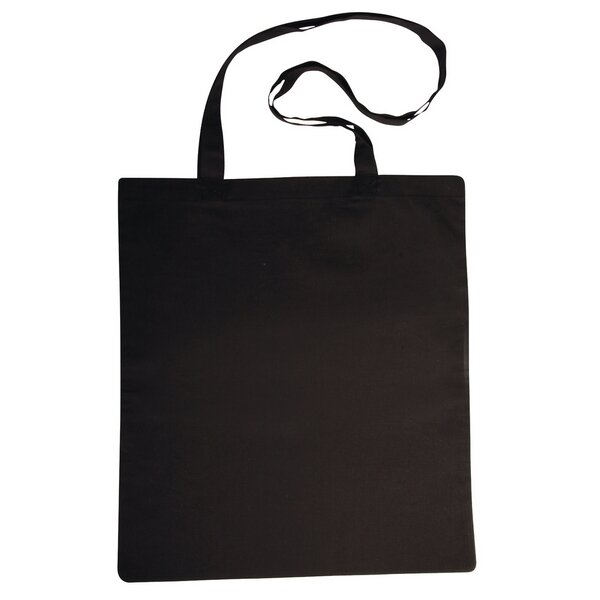 Baumwoll-Tasche m. langen Henkeln, 38x42cm, Henkel ca. 80cm, Beutel 1Stück, schwarz