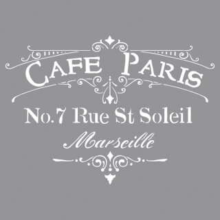 Schablone Café Paris, 30,5x30,5cm, SB-Btl 1Stück