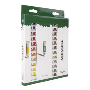 Künstler-Set Aquarellfarben, 24 Farben x 12ml, Set 288ml