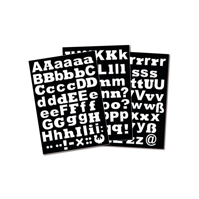 das-label Buchstaben Design NO.3 (Gross), rot Vinyl matt, Selbstklebende  gestanzte Klein- oder Großbuchstaben, zum Basteln Scrapbook, Sticker, Aufkleber