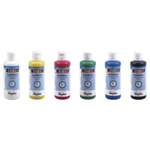 Set-Kinder-Bastelfarbe, 6 x 80ml, verschiedene Farben,...