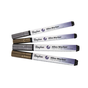 Set Alles-Marker Gold/Silber, 2x dicke Spitze, 2xfeine...