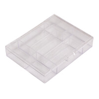 Sortierbox, 7 Fächer, kristall