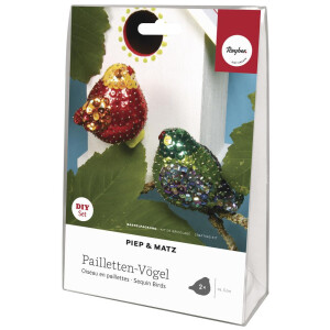 Pailletten Bastelset Vögel Piep&Matz, 2...