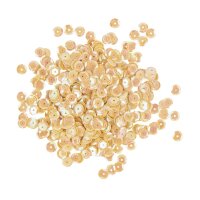 Pailletten, gewölbt, 6mm ø, SB-Box 4000Stück, irisierend gelb