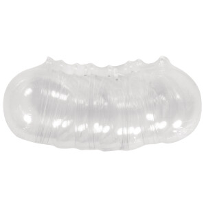 Plastik-Kugel, 2tlg., 6cm ø, Set 6Stück, kristall