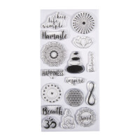 Clear Stamps Mandala, 97x205mm, 16 Motive, SB-Btl. 1Bogen